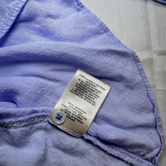 Maeve Pintuck Button Blouse Lavender Women’s 6 Peasant Cottagecore Puff Boho - Picture 12 of 16